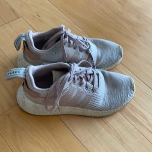 Blush pink adidas NMDs